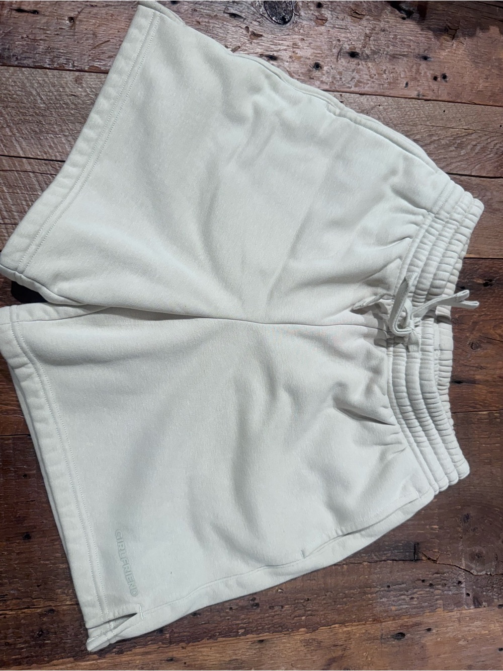 girlfriend collective Cream Athletic Drawstring Shorts